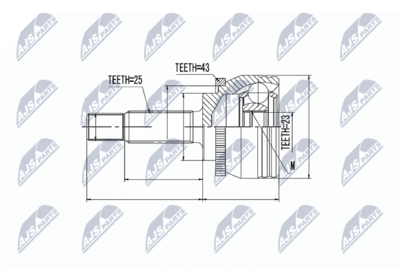 Joint Kit, drive shaft NTY NPZ-MS-052
