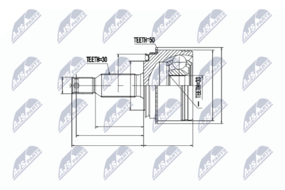 Joint Kit, drive shaft NTY NPZ-MS-054
