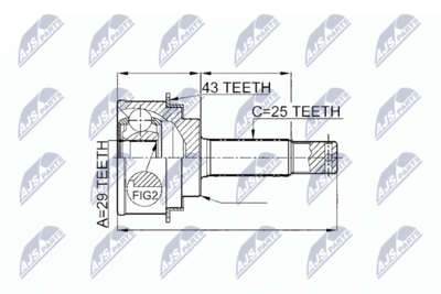 Joint Kit, drive shaft NTY NPZ-MS-059