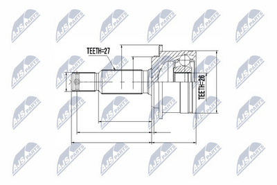 Joint Kit, drive shaft NTY NPZ-MS-060