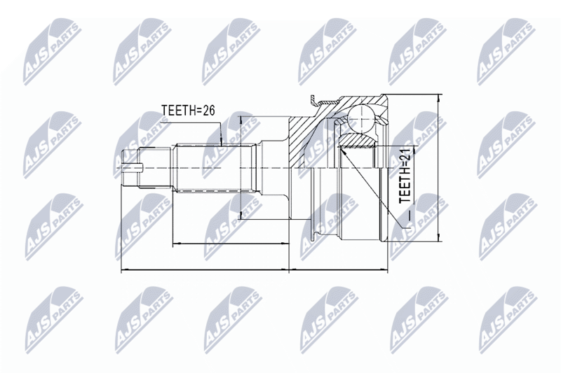 NTY NPZ-MZ-008 Joint Kit, drive shaft