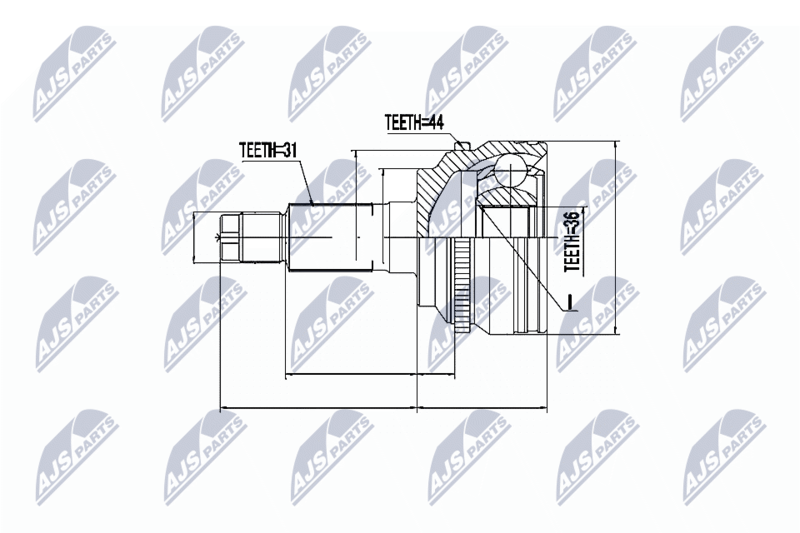 NTY NPZ-MZ-019 Joint Kit, drive shaft