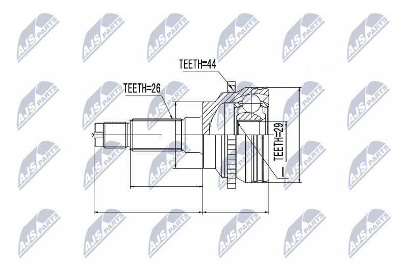 NTY NPZ-MZ-029 Joint Kit, drive shaft