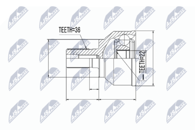 Joint Kit, drive shaft NTY NPZ-MZ-043