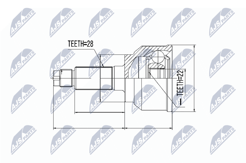 NTY NPZ-MZ-045 Joint Kit, drive shaft
