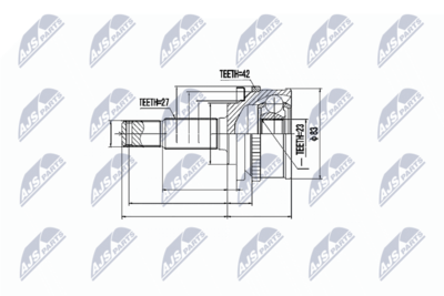 Joint Kit, drive shaft NTY NPZ-NS-037
