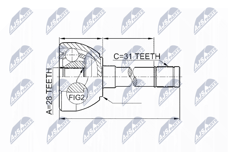 NTY NPZ-NS-049 Joint Kit, drive shaft