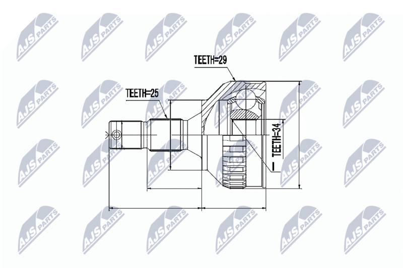 NTY NPZ-PE-013 Joint Kit, drive shaft