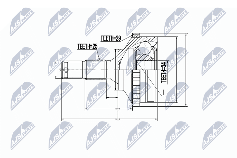 NTY NPZ-PE-015 Joint Kit, drive shaft