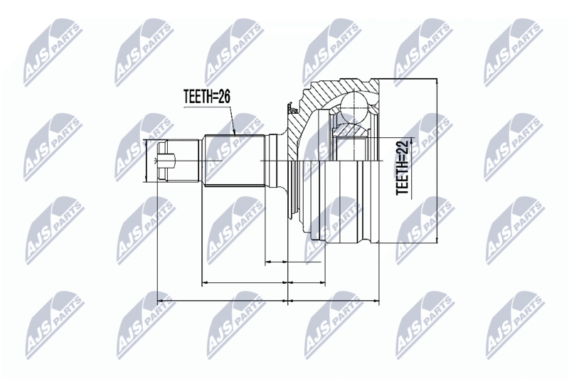 NTY NPZ-RV-003 Joint Kit, drive shaft