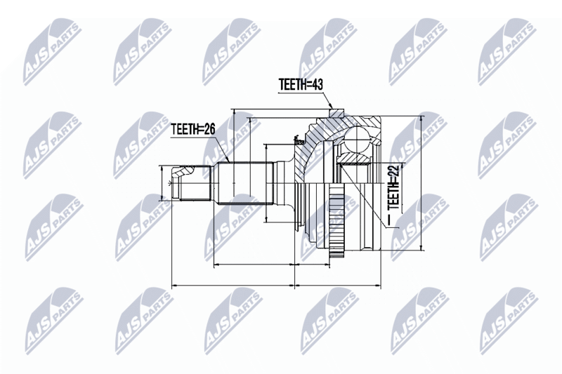 NTY NPZ-RV-010 Joint Kit, drive shaft