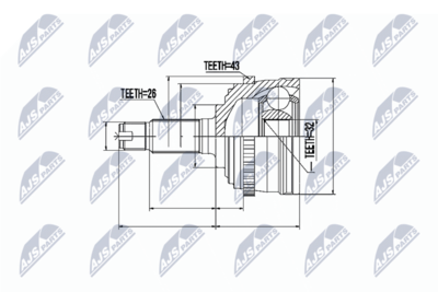 Joint Kit, drive shaft NTY NPZ-RV-017