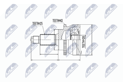 Joint Kit, drive shaft NTY NPZ-SU-003
