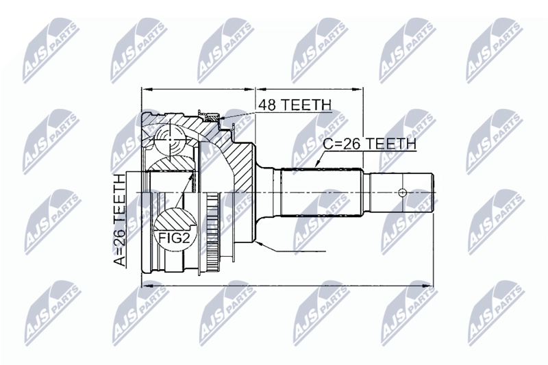 NTY NPZ-TY-003 Joint Kit, drive shaft