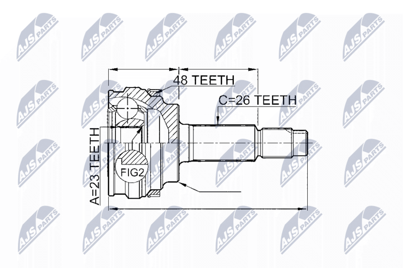 NTY NPZ-TY-004 Joint Kit, drive shaft