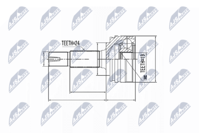 Joint Kit, drive shaft NTY NPZ-TY-083