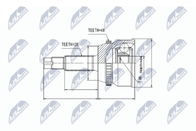 Joint Kit, drive shaft NTY NPZ-TY-086