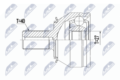 Joint Kit, drive shaft NTY NPZ-VV-026