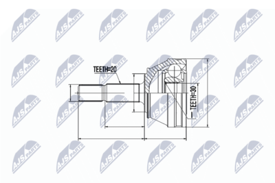 Joint Kit, drive shaft NTY NPZ-VW-001