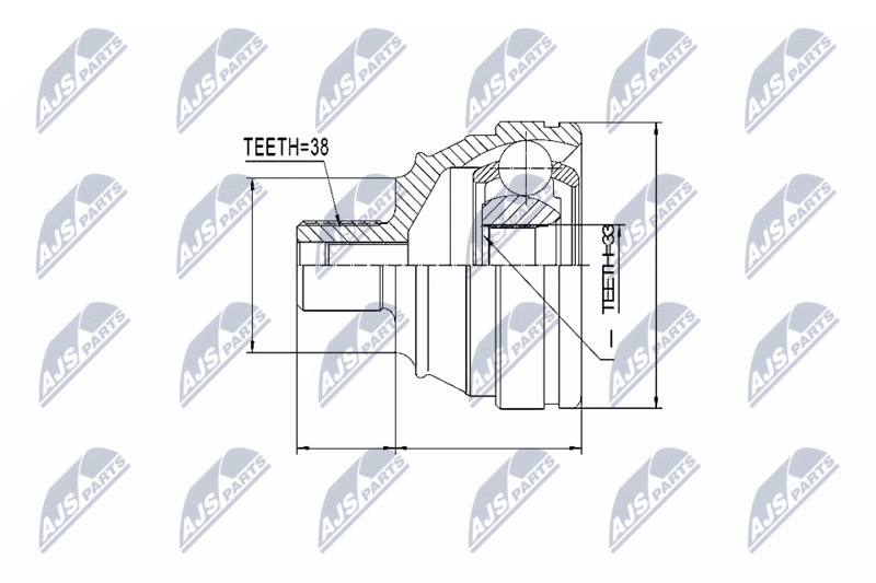 NTY NPZ-VW-003 Joint Kit, drive shaft