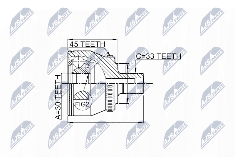 NTY NPZ-VW-008 Joint Kit, drive shaft