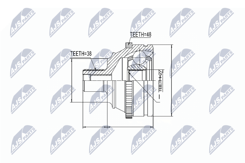 NTY NPZ-VW-010 Joint Kit, drive shaft