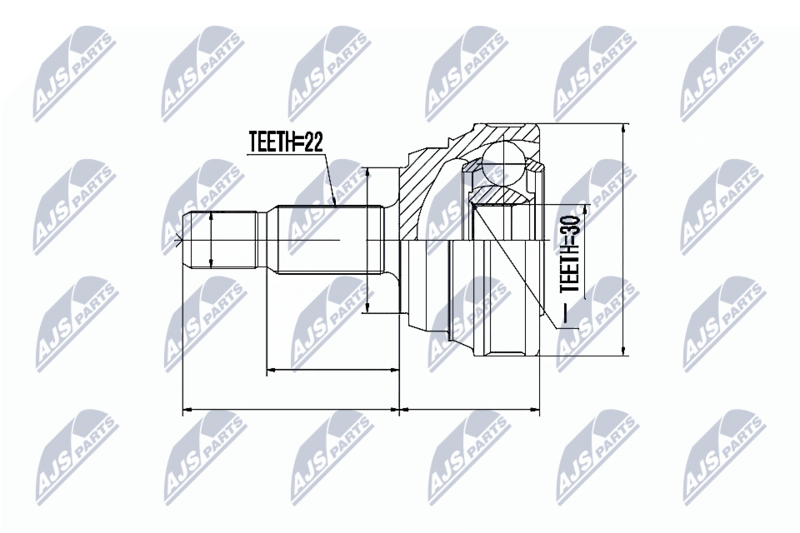 NTY NPZ-VW-013 Joint Kit, drive shaft