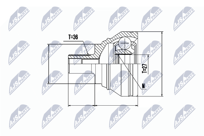 NTY NPZ-VW-019 Joint Kit, drive shaft