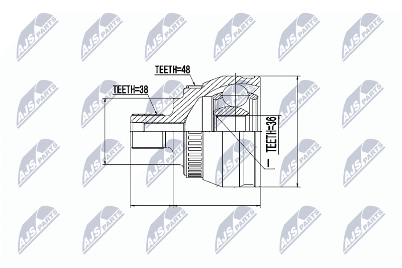 NTY NPZ-VW-029 Joint Kit, drive shaft