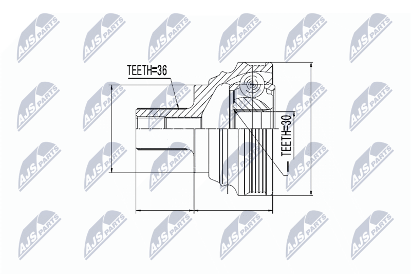NTY NPZ-VW-030 Joint Kit, drive shaft