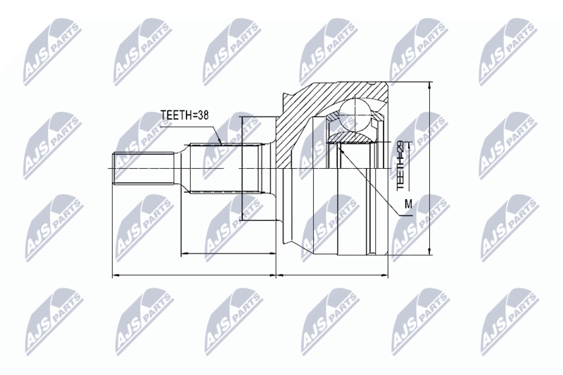 NTY NPZ-VW-033 Joint Kit, drive shaft