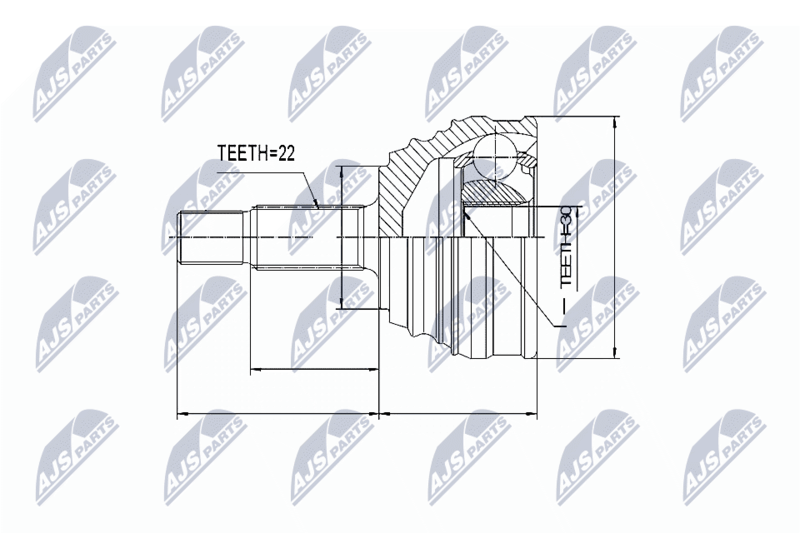 NTY NPZ-VW-034 Joint Kit, drive shaft