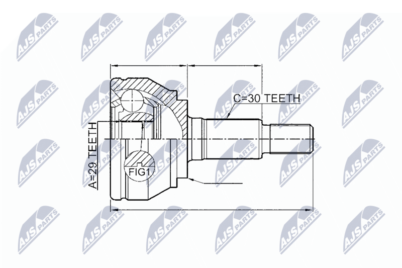 NTY NPZ-VW-035 Joint Kit, drive shaft
