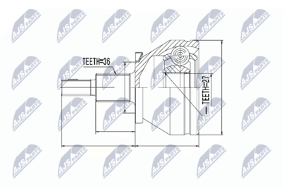 Joint Kit, drive shaft NTY NPZ-VW-036