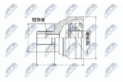 Joint Kit, drive shaft NTY NPZ-VW-040