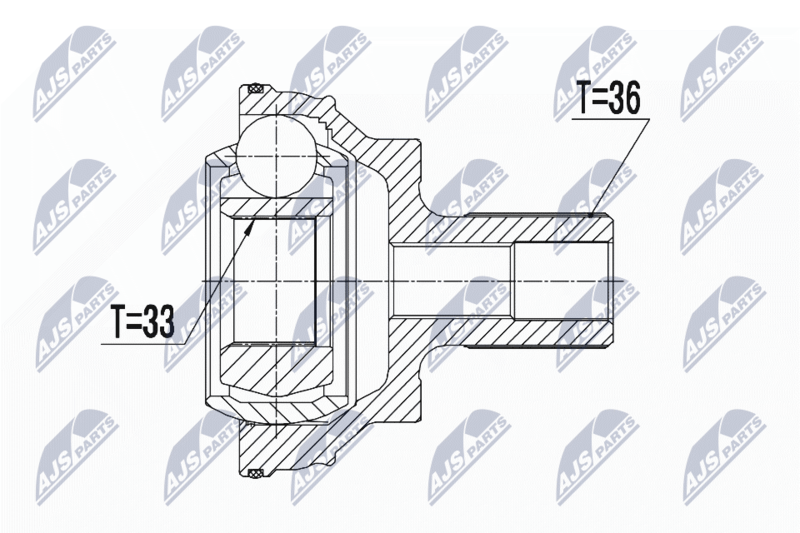 NTY NPZ-VW-043 Joint Kit, drive shaft
