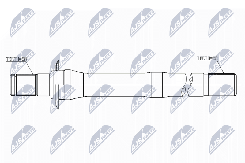 NTY NWP-HY-505 Stub Shaft, differential
