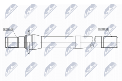 Stub Shaft, differential NTY NWP-HY-505