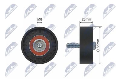 Deflection/Guide Pulley, V-ribbed belt NTY RNK-AR-005