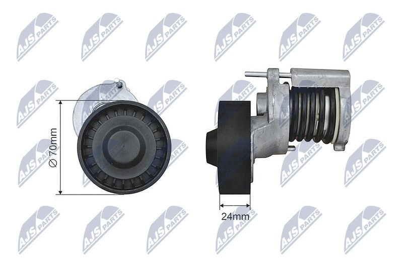 NTY RNK-AU-029 Tensioner Pulley, V-ribbed belt