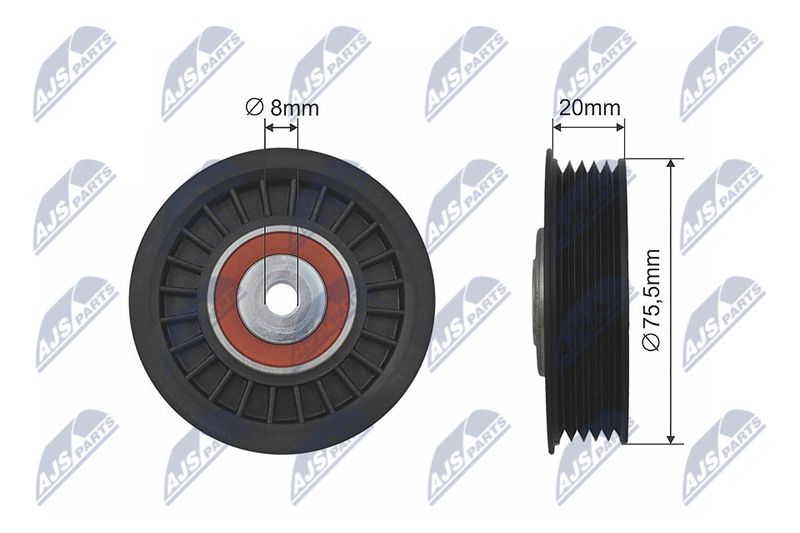 NTY RNK-AU-043 Deflection Pulley/Guide Pulley, V-belt