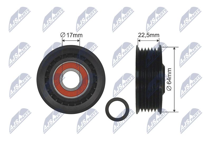 NTY RNK-AU-045 Deflection Pulley/Guide Pulley, V-belt