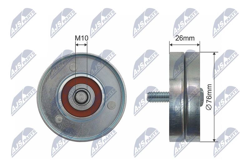 NTY RNK-AU-050 Deflection Pulley/Guide Pulley, V-belt