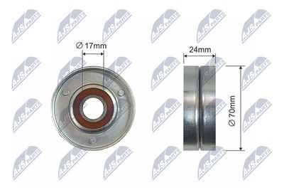 Deflection Pulley/Guide Pulley, V-belt NTY RNK-AU-051
