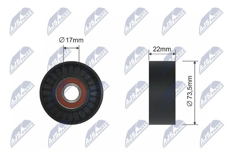 NTY RNK-AU-053 Deflection Pulley/Guide Pulley, V-belt