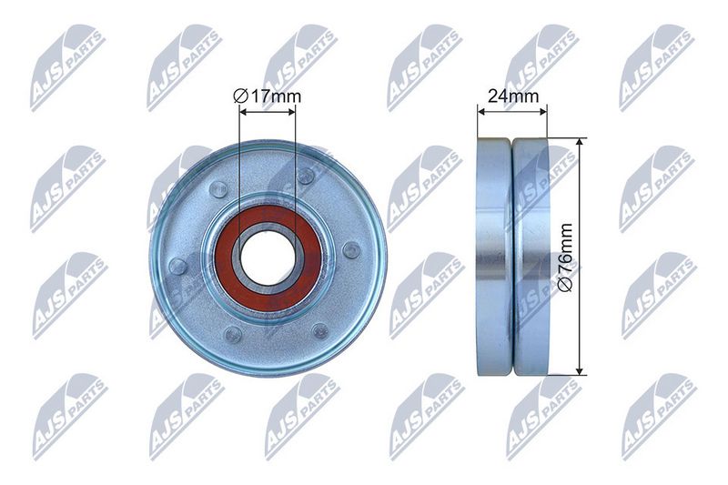 NTY RNK-AU-056 Tensioner Pulley, V-ribbed belt