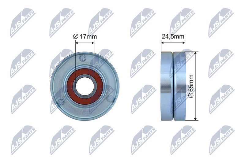 NTY RNK-AU-058 Tensioner Pulley, V-ribbed belt