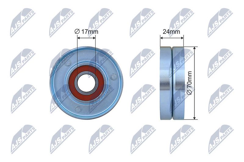 NTY RNK-AU-067 Deflection/Guide Pulley, V-ribbed belt