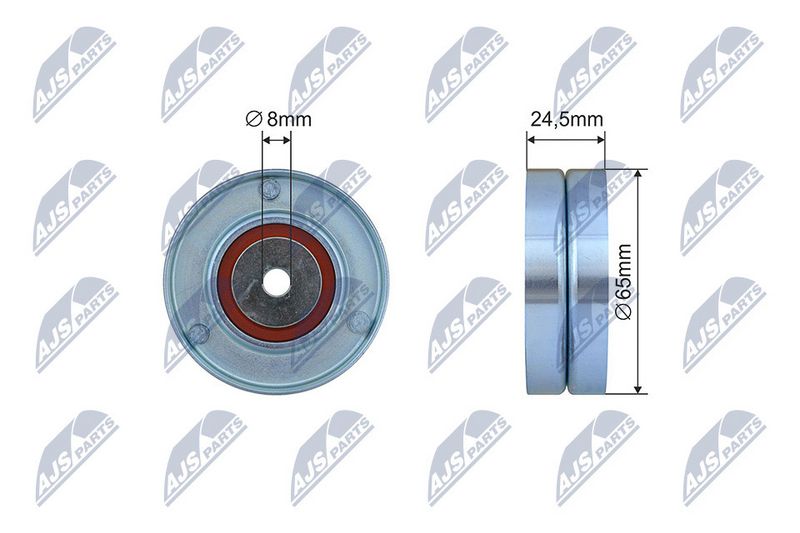 NTY RNK-AU-069 Tensioner Pulley, V-ribbed belt