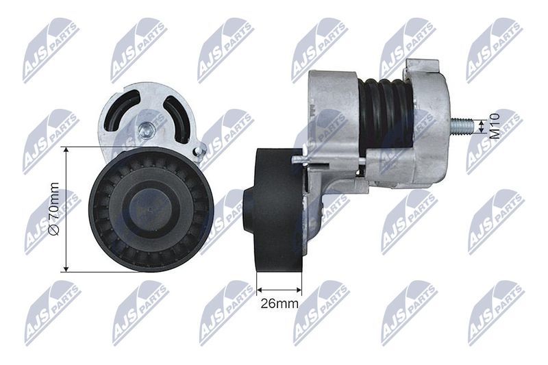 NTY RNK-BM-016 Tensioner Pulley, V-ribbed belt